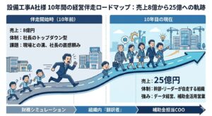 経営伴走パートナーによる売上改善事例図解